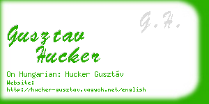 gusztav hucker business card